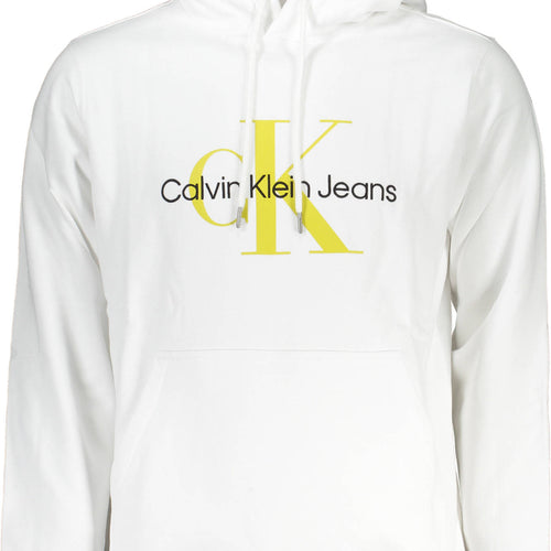 CALVIN KLEIN MEN'S WHITE ZIPLESS SWEATSHIRT